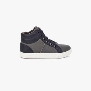 Ugg Boscoe Leather Kids Sneakers Grey (1450FJWQI)